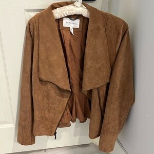 brown tan suede bcbg coat